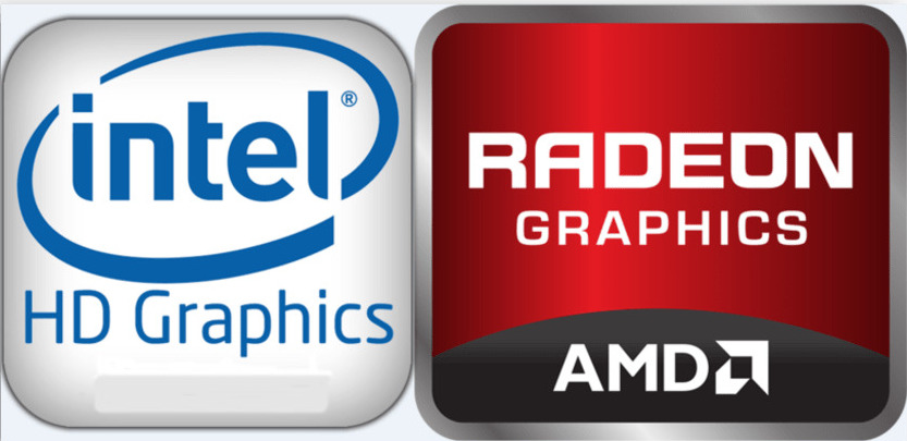 Логотипы интегрированной графики Intel и AMD