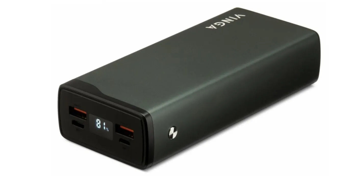 VINGA 30000 MAH QC3.0+PD 3 PORTS LCD METAL 20W