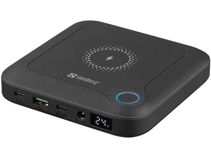 Sandberg 24000mAh/88.8Wh for Notebook, PD/60W, DC/84W, USB/22W, Wireless