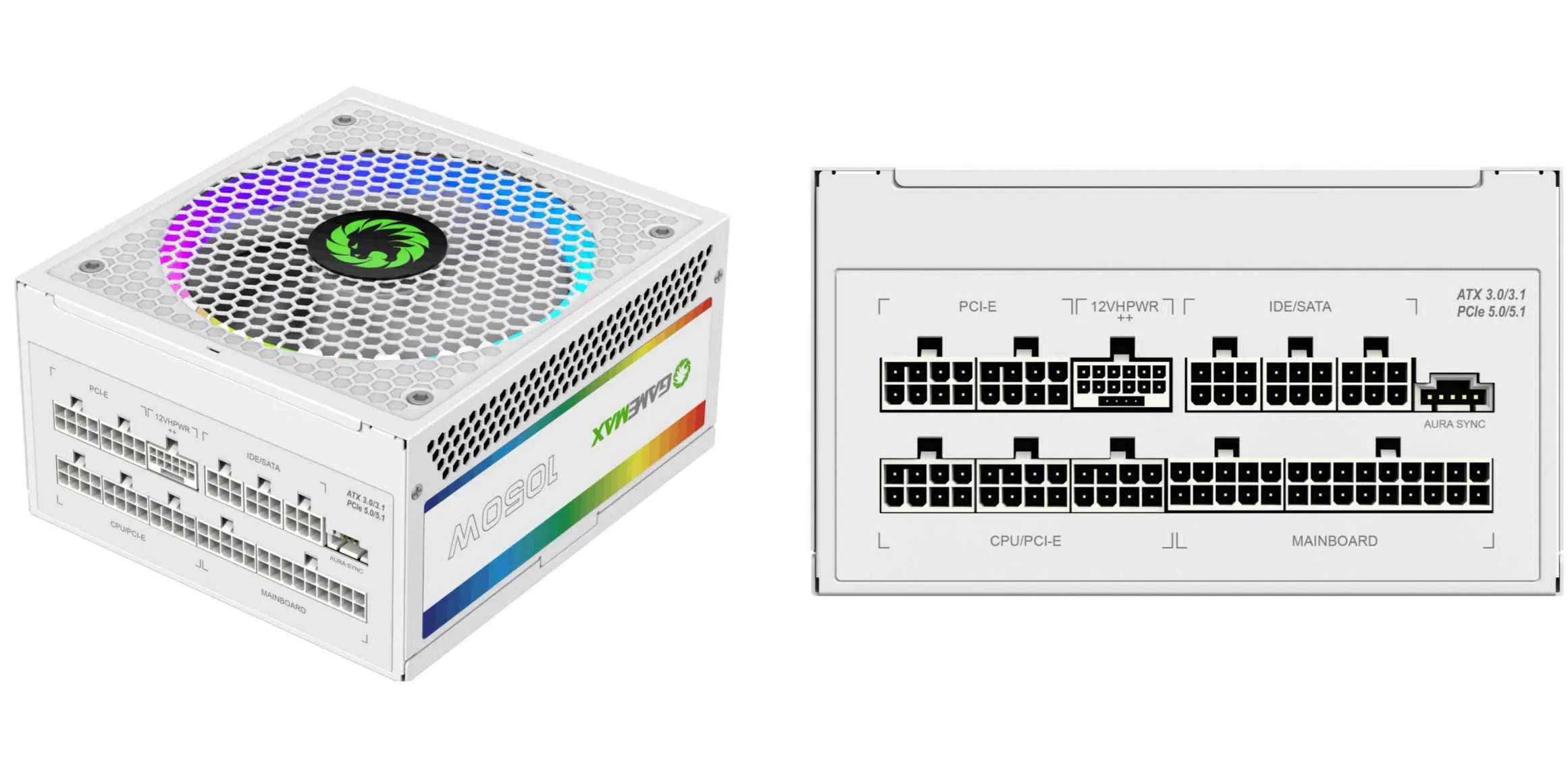 Блок живлення Gamemax 1050W RGB1050 PRO WH