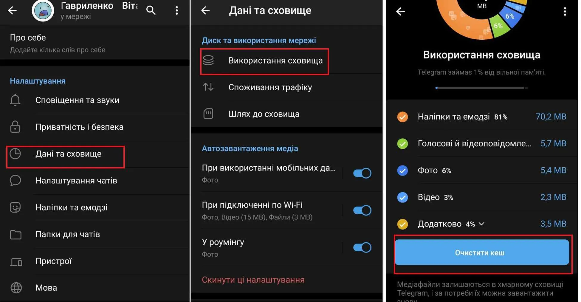 Очистити Телеграм