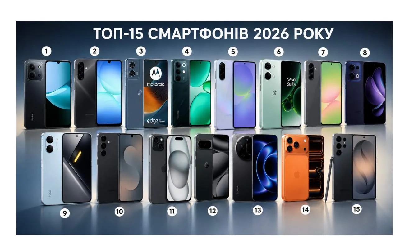 Рейтинг смартфонов — ТОП 15 моделей 2026 года
