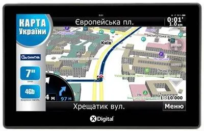Х-DIGITAL A718: навигатор с 3D-картами «СитиГид»
