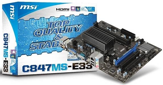 Огляд MSI C847MS-E33: компактна материнська плата з розширеними можливостями Огляд MSI C847MS-E33: компактна материнська плата з розширеними можливостями