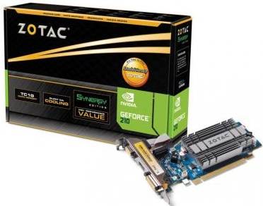 Огляд ZOTAC GeForce 210 1024Mb (ZT-20314-10B Bulk): низькопрофільна графіка для офісного ПК або HTPC
