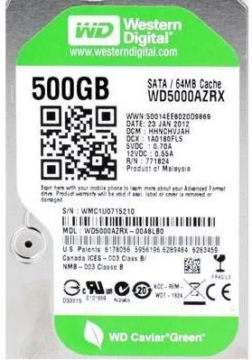 Western Digital 3.5' 500Gb (WD5000AZRX): меньше греется – дольше «живет»  