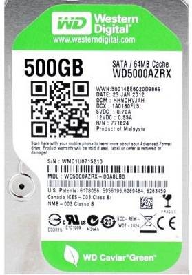 Western Digital 3.5 '500Gb (WD5000AZRX): менше гріється - довше «живе»