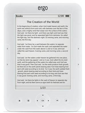 Ergo Book 0612: находка для книголюбов с E-Ink-дисплеем нового поколения